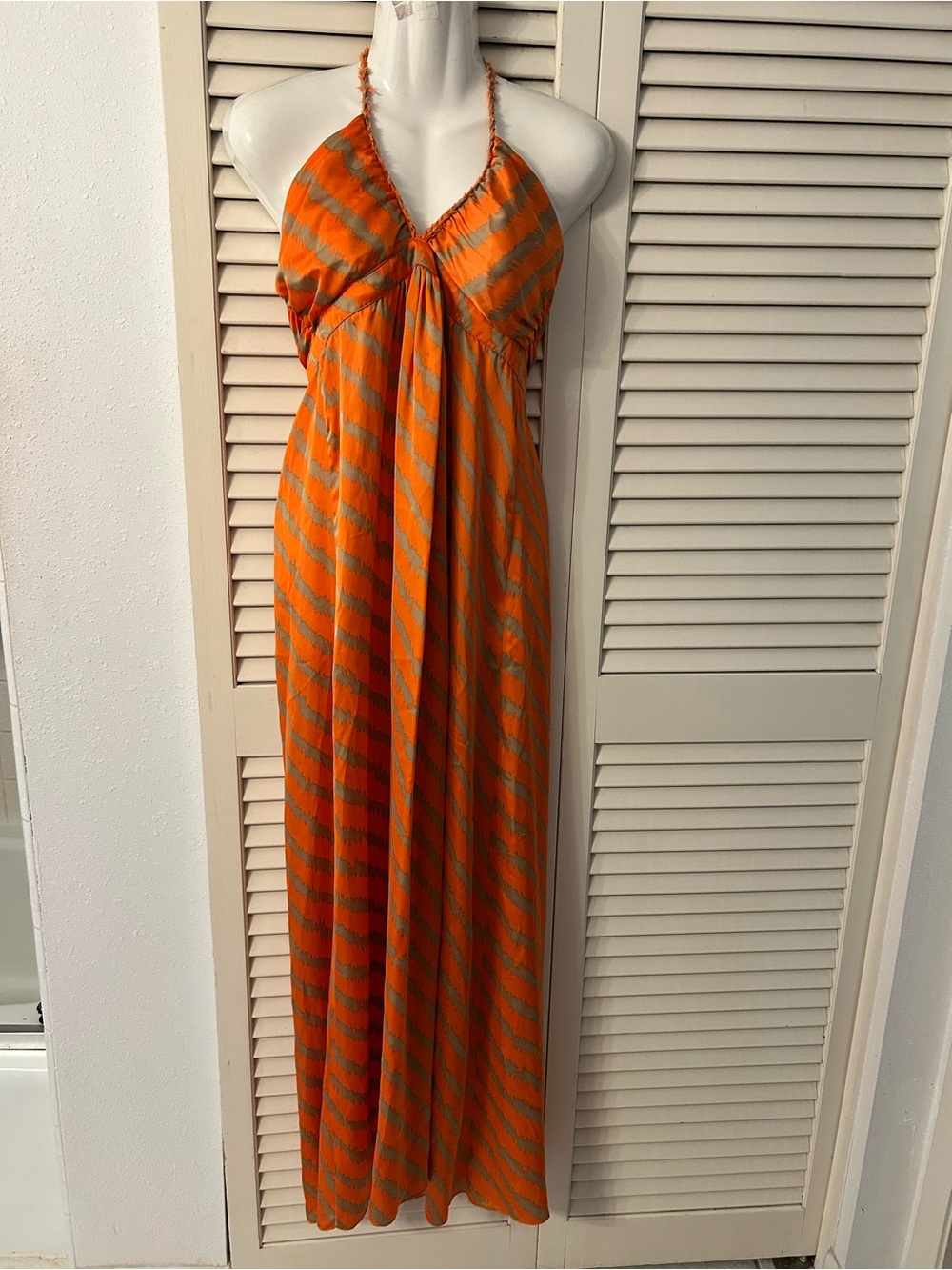 TBAGS viscose  Halter Maxi Dress
